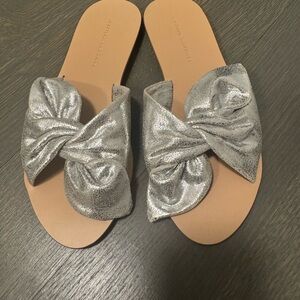 Loeffler Randall Silver Women's Slide Sandals